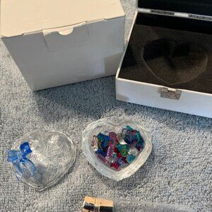 Swarovski Crystal Sweet Heart Blue Ribbon Jewel Box  (7480 000 002) - Retired